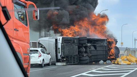 【車両火災】名古屋高…