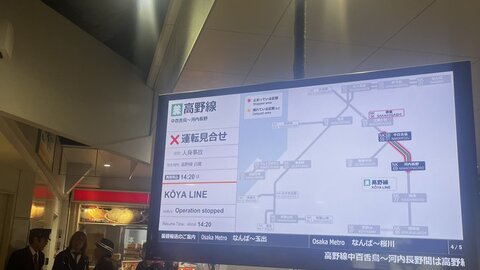 南海高野線 白鷺駅で…