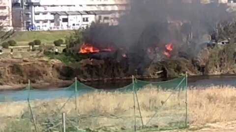 多摩川火災 2月27日 多摩川で火事との目撃情報相次ぐ 多摩川河川敷火事画像 まとめダネ