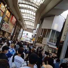 阪急十三駅 淀川花火…