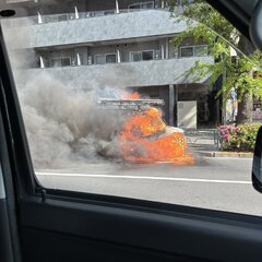 【車両火災】渋谷で火…
