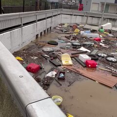 秋田大雨 明田地下道…