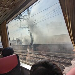 【沿線火災】京阪電車…