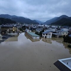 【大雨】山形県 鮭川…