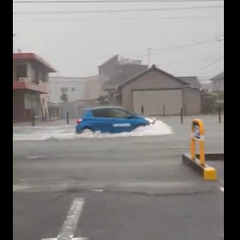 静岡県焼津市で冠水！…