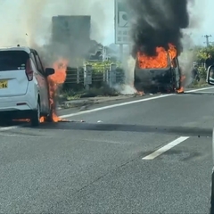 【車両火災】仙台東部…