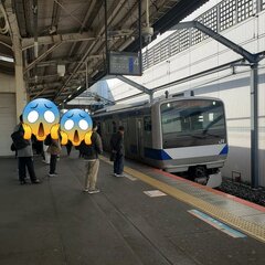 常磐線快速 柏駅で人…