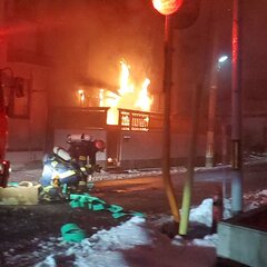 【火事】秋田市南通築…