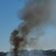 【火事】鬼怒川の河川…