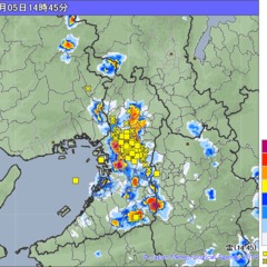 【雷】大阪市内の雷と…
