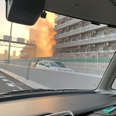 【火事】阪神高速沿い…
