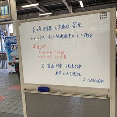 長崎本線 小江駅で人…