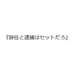 【#辞任と逮捕はセッ…