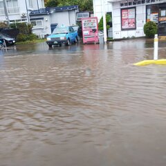 秋田市で大雨のため冠…