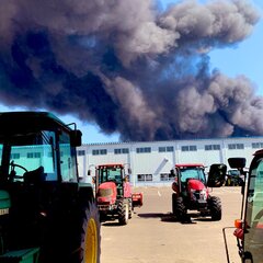 仙台空港の近くの工場…