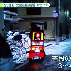 【悲報】雪降るとピザ…